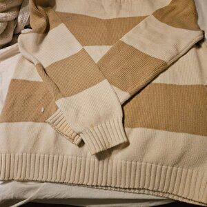 Ralph Lauren Beige and Cream Sweater M